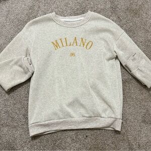 SHEIN Light Gray Polyester Top